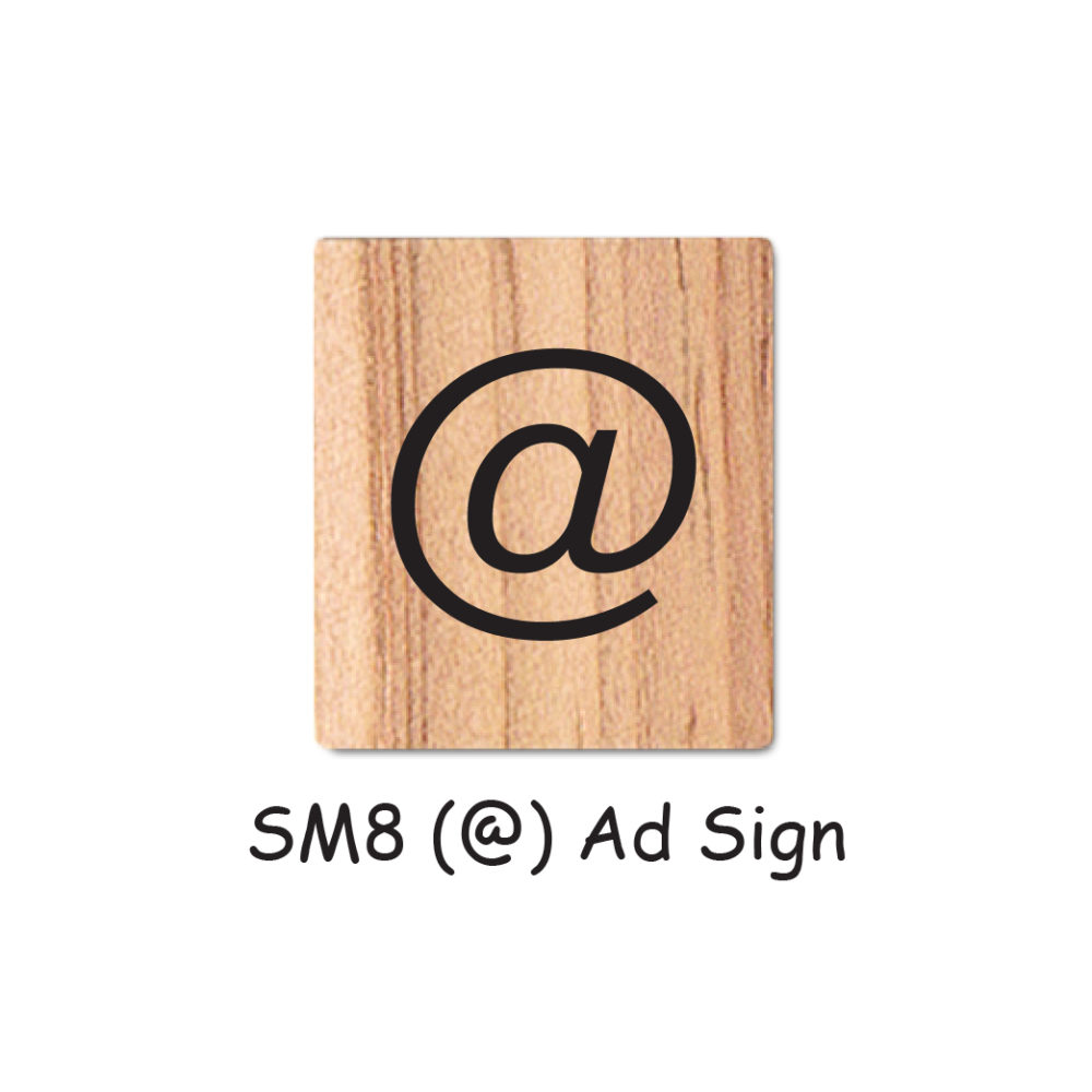 SM8 (@) Ad Sign Wooden Scrabble Tiles for DIY Crafts and Handicraft Items