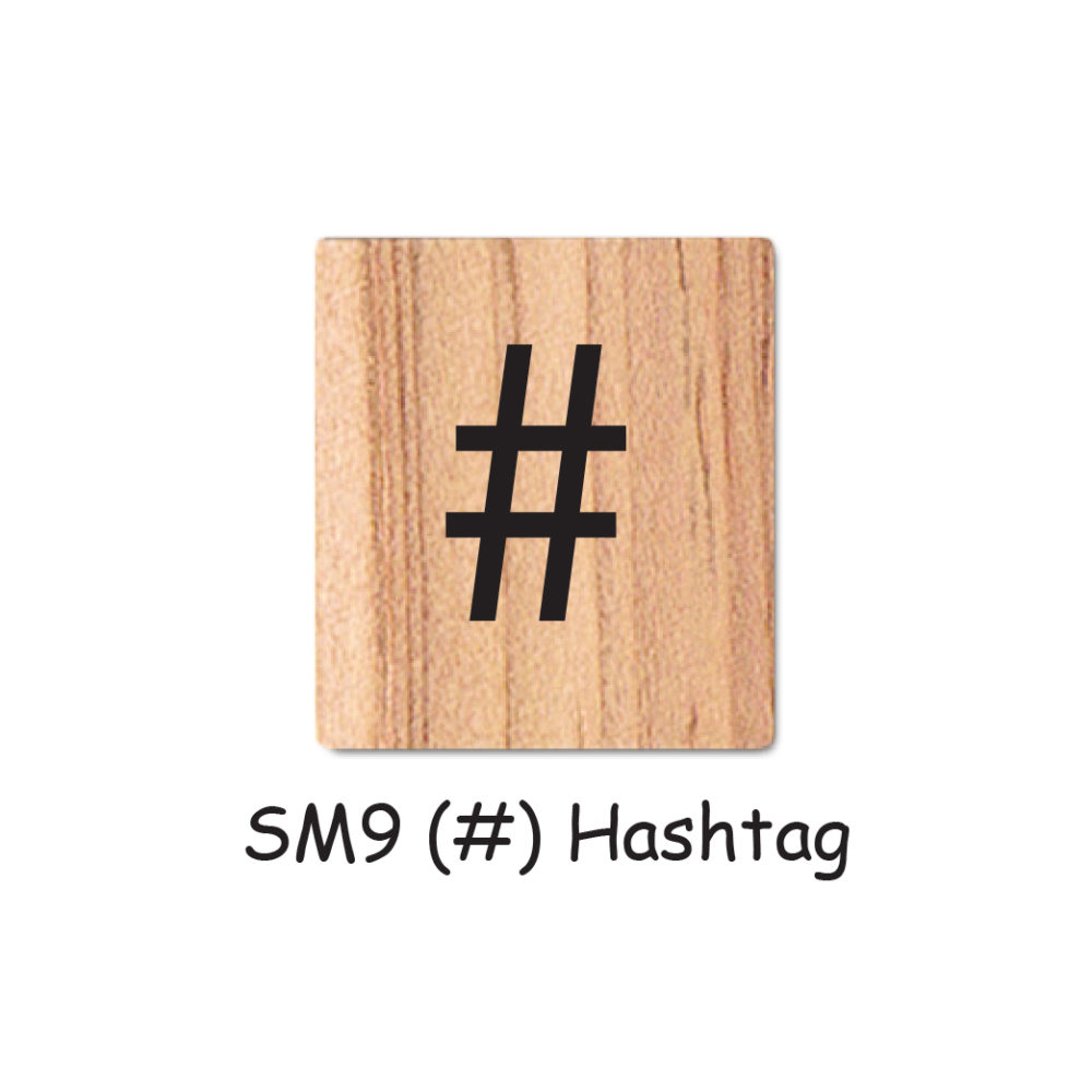 SM9 (#) Hashtag Wooden Scrabble Tiles for DIY Crafts and Handicraft Items