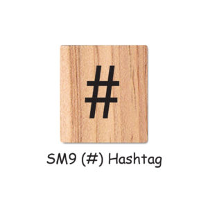 SM9 (#) Hashtag Wooden Scrabble Tiles for DIY Crafts and Handicraft Items