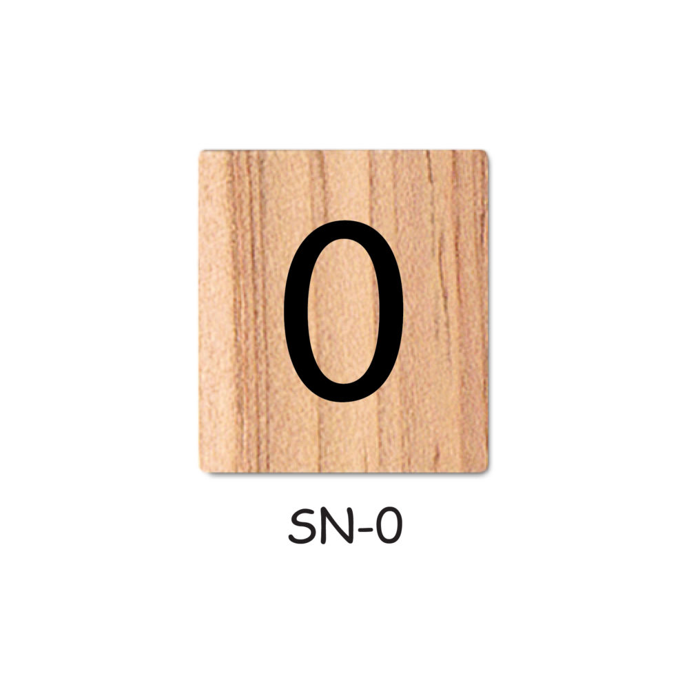 Number 0 Wooden Scrabble Tiles for DIY Crafts and Handicraft Items