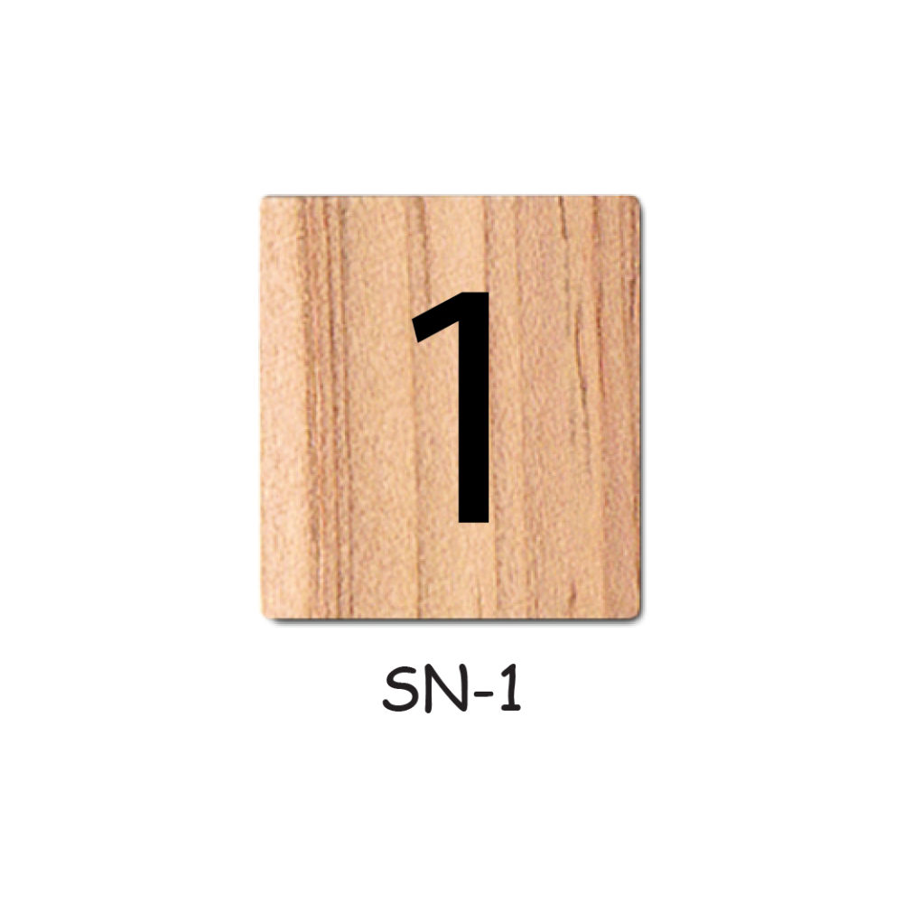 Number 1 Wooden Scrabble Tiles for DIY Crafts and Handicraft Items