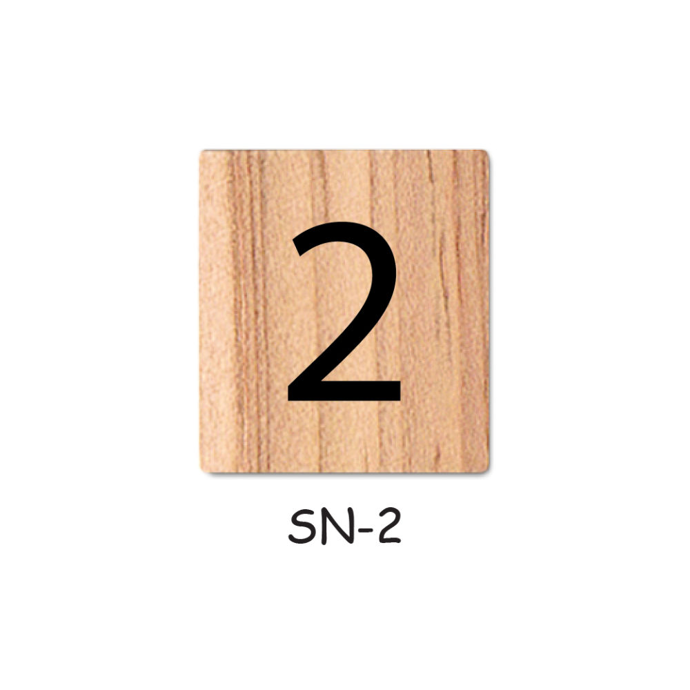 Number 2 Wooden Scrabble Tiles for DIY Crafts and Handicraft Items