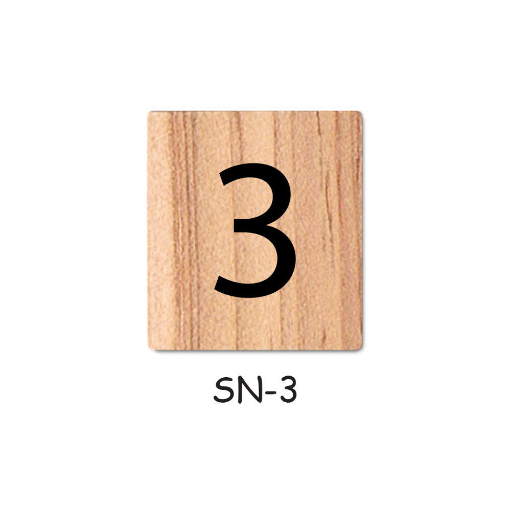 Number 3 Wooden Scrabble Tiles for DIY Crafts and Handicraft Items