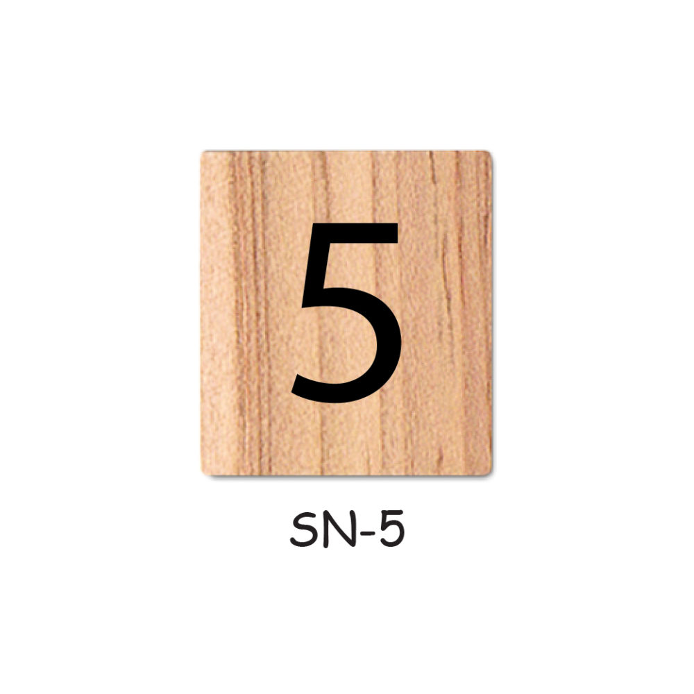 Number 5 Wooden Scrabble Tiles for DIY Crafts and Handicraft Items