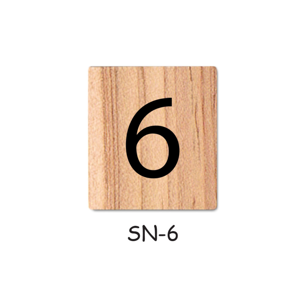 Number 6 Wooden Scrabble Tiles for DIY Crafts and Handicraft Items