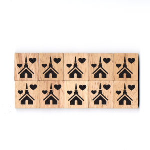 SY01 Temple Wooden Scrabble Tiles for DIY Crafts and Handicraft Items