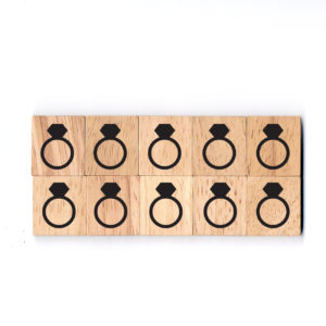 SY02 Ring Wooden Scrabble Tiles for DIY Crafts and Handicraft Items