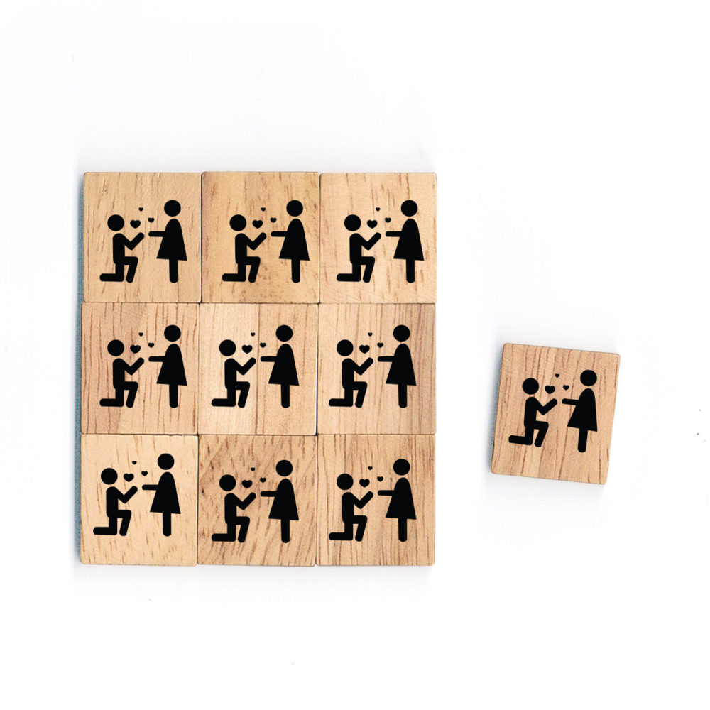 SY03 Marry Me Wooden Scrabble Tiles for DIY Crafts and Handicraft Items