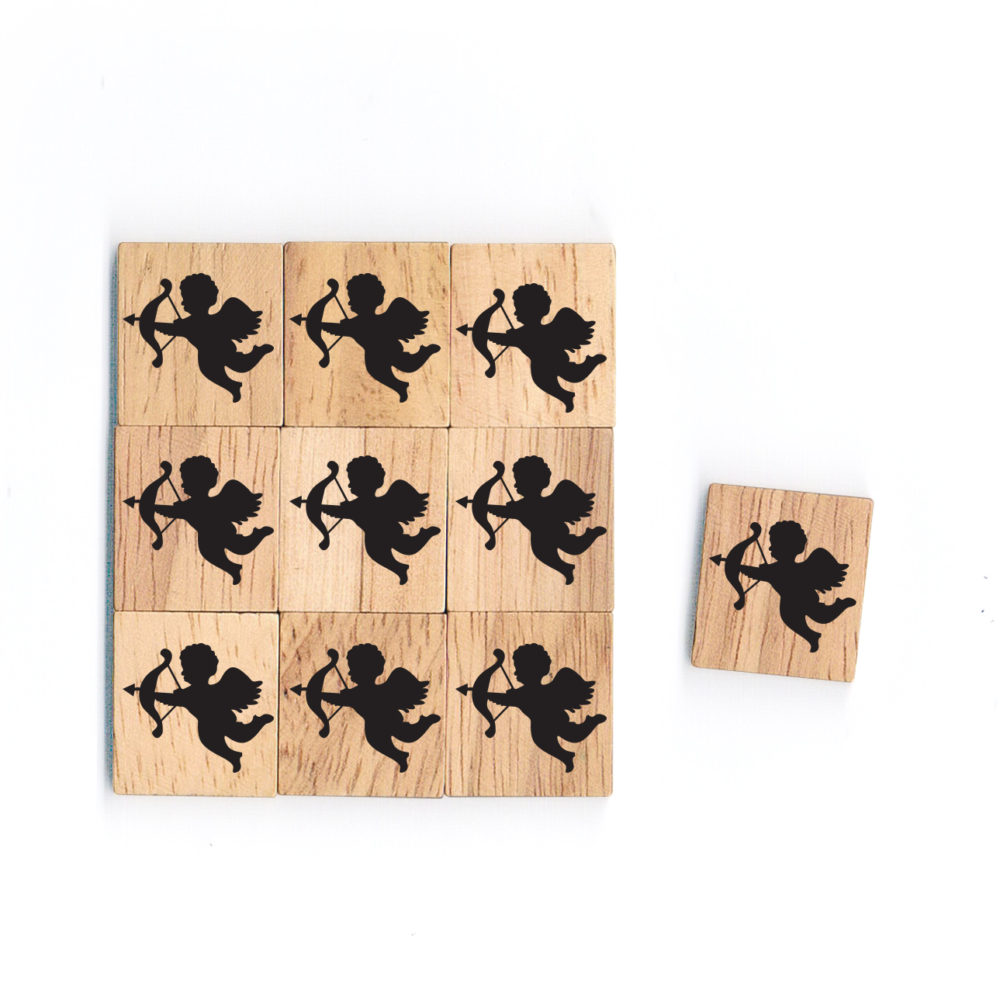 SY04 Cupid Wooden Scrabble Tiles for DIY Crafts and Handicraft Items