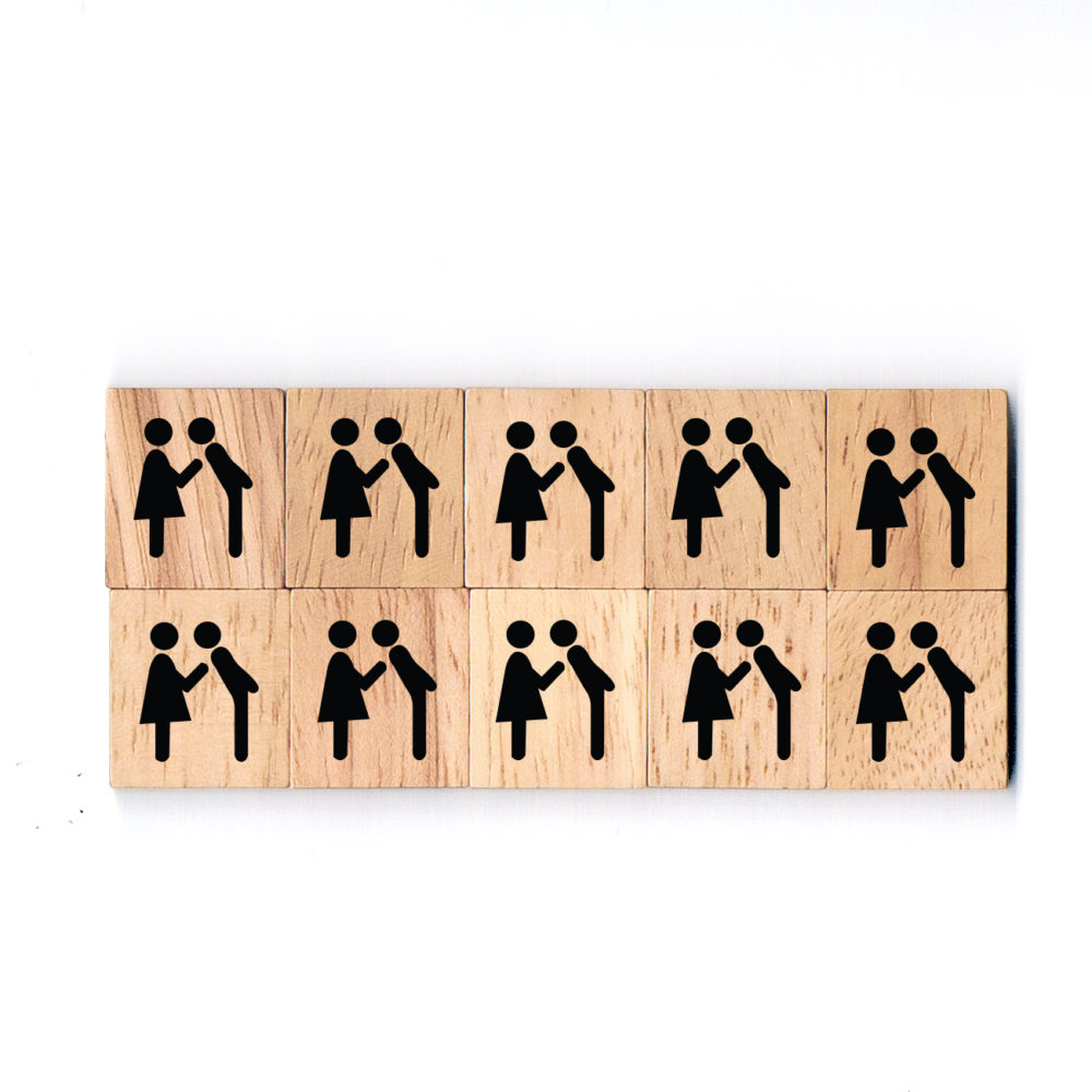 SY08 Get married Wooden Scrabble Tiles for DIY Crafts and Handicraft Items