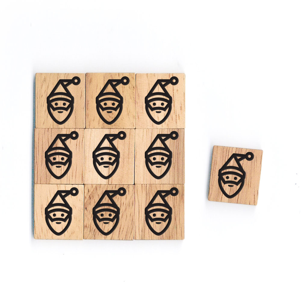 SY24 Santa Claus1 Wooden Scrabble Tiles for DIY Crafts and Handicraft Items