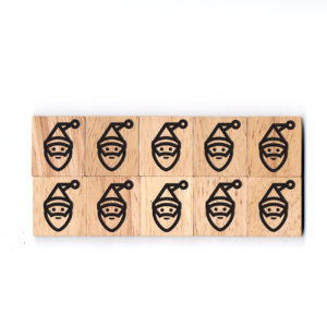 SY24 Santa Claus1 Wooden Scrabble Tiles for DIY Crafts and Handicraft Items