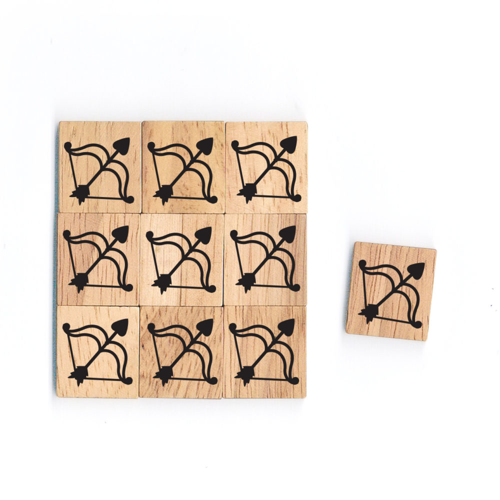 SY28 Bow Wooden Scrabble Tiles for DIY Crafts and Handicraft Items