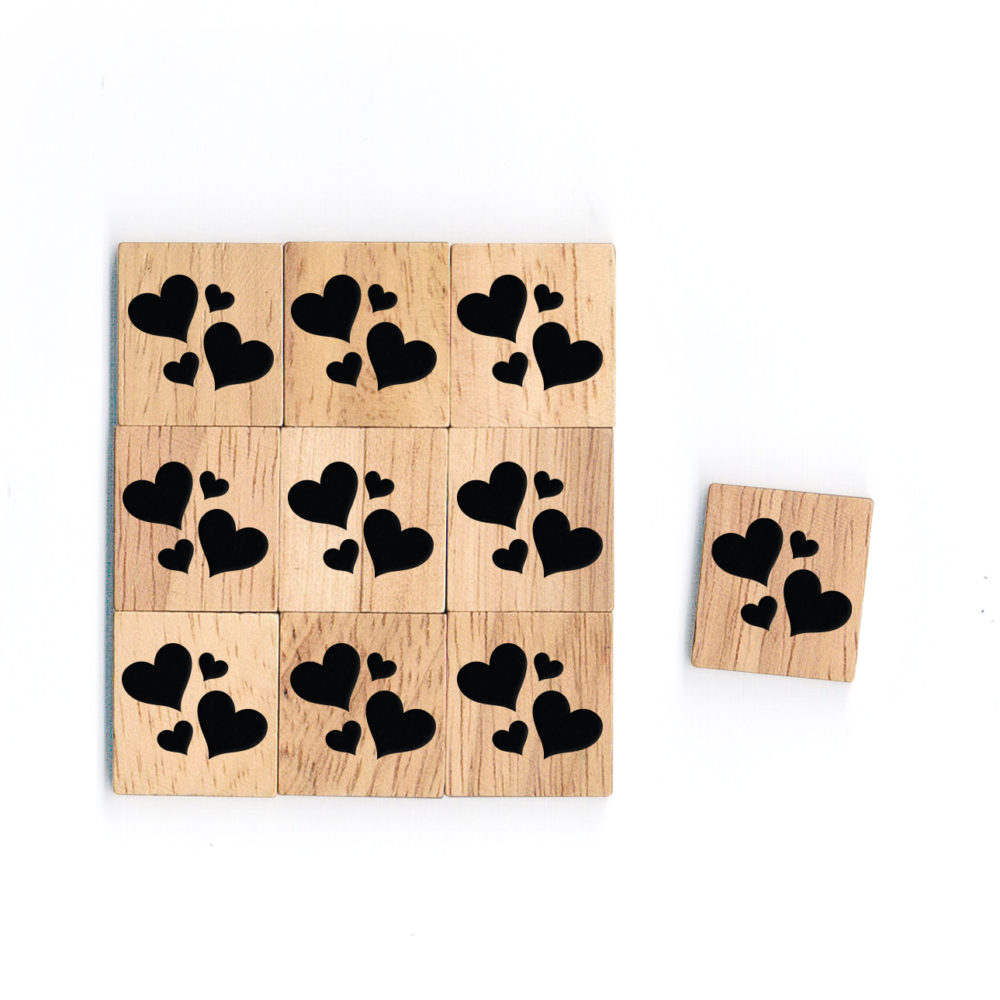 SY29 Heart Wooden Scrabble Tiles for DIY Crafts and Handicraft Items