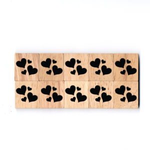 SY29 Heart Wooden Scrabble Tiles for DIY Crafts and Handicraft Items