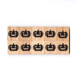 SY34 Pumpkin1 Wooden Scrabble Tiles for DIY Crafts and Handicraft Items