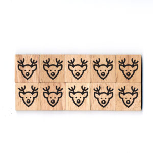 SY40 Reindeer1 Wooden Scrabble Tiles for DIY Crafts and Handicraft Items