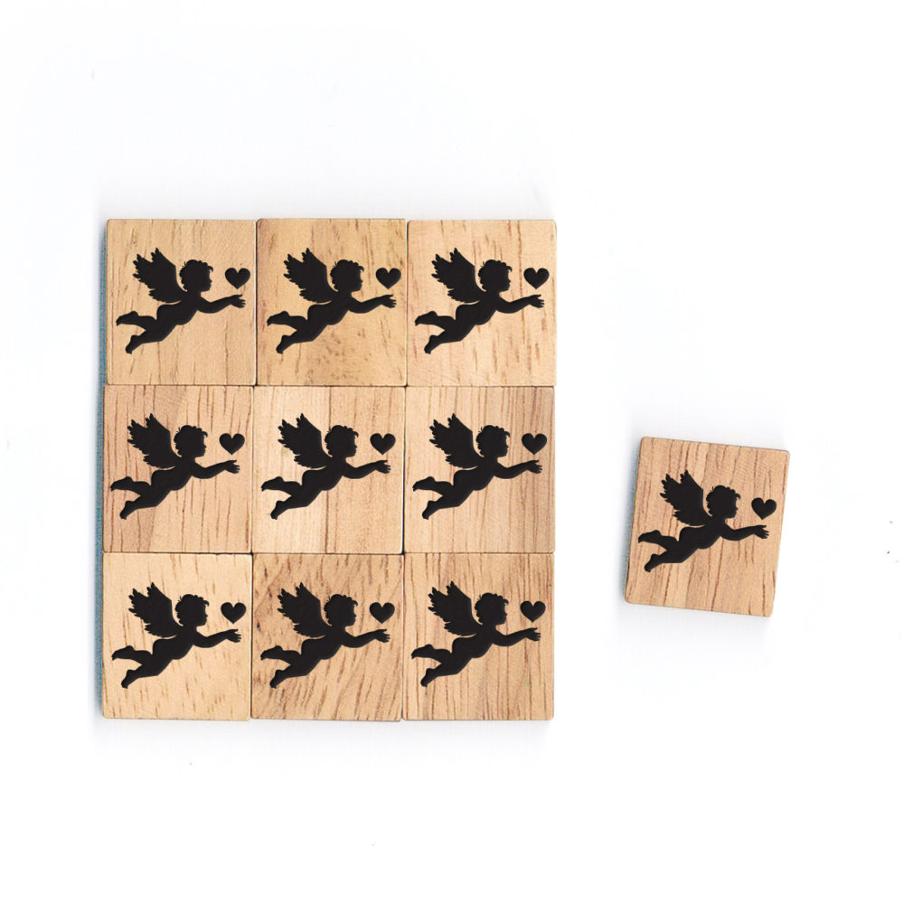 SY42 Cupid 3 Wooden Scrabble Tiles for DIY Crafts and Handicraft Items