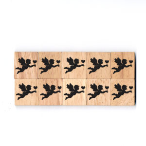 SY42 Cupid 3 Wooden Scrabble Tiles for DIY Crafts and Handicraft Items