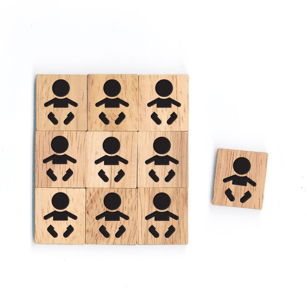 SY46 Baby3 Wooden Scrabble Tiles for DIY Crafts and Handicraft Items