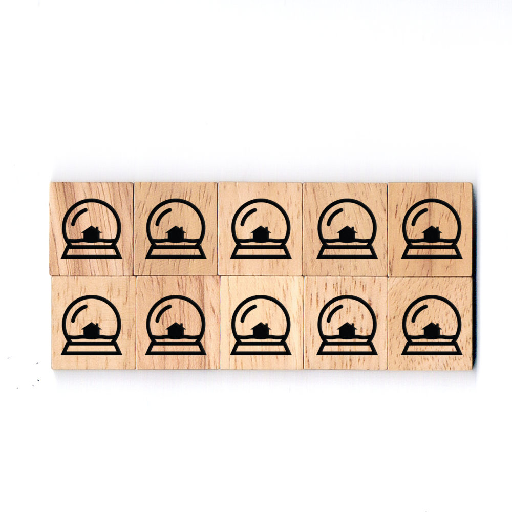 SY58 Snow Globe Wooden Scrabble Tiles for DIY Crafts and Handicraft Items