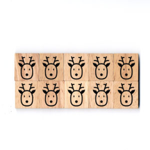 SY66 Reindeer2 Wooden Scrabble Tiles for DIY Crafts and Handicraft Items