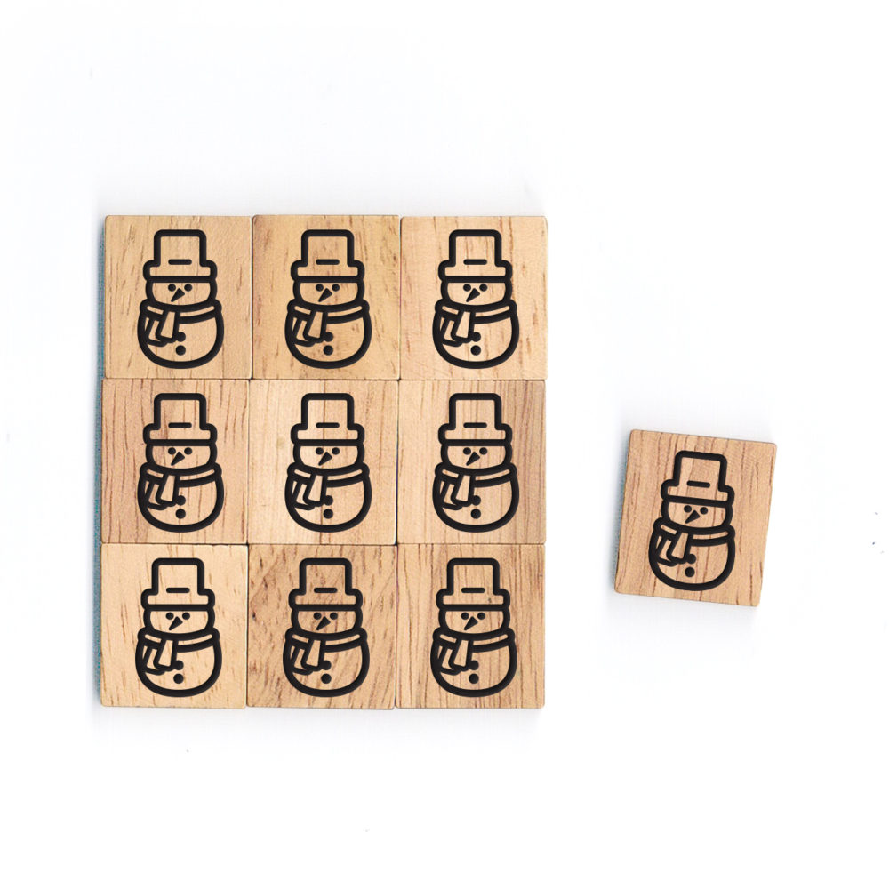 SY69 Snowman2 Wooden Scrabble Tiles for DIY Crafts and Handicraft Items
