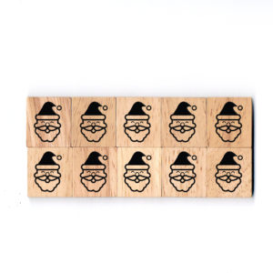 SY70 Santa Claus2 Wooden Scrabble Tiles for DIY Crafts and Handicraft Items