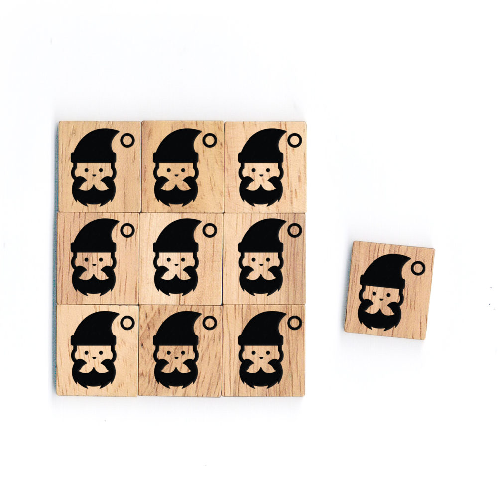 SY71 Santa Claus3 Wooden Scrabble Tiles for DIY Crafts and Handicraft Items