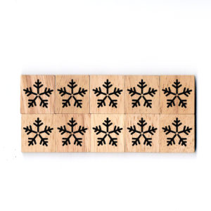 SY74 Snow flake2 Wooden Scrabble Tiles for DIY Crafts and Handicraft Items